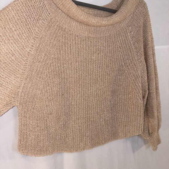 Free People Edessa Pullover Sweater In Oatmeal Oversized EUC - Picture 5 of 13